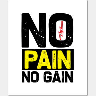 No Pain Go Gain Posters and Art